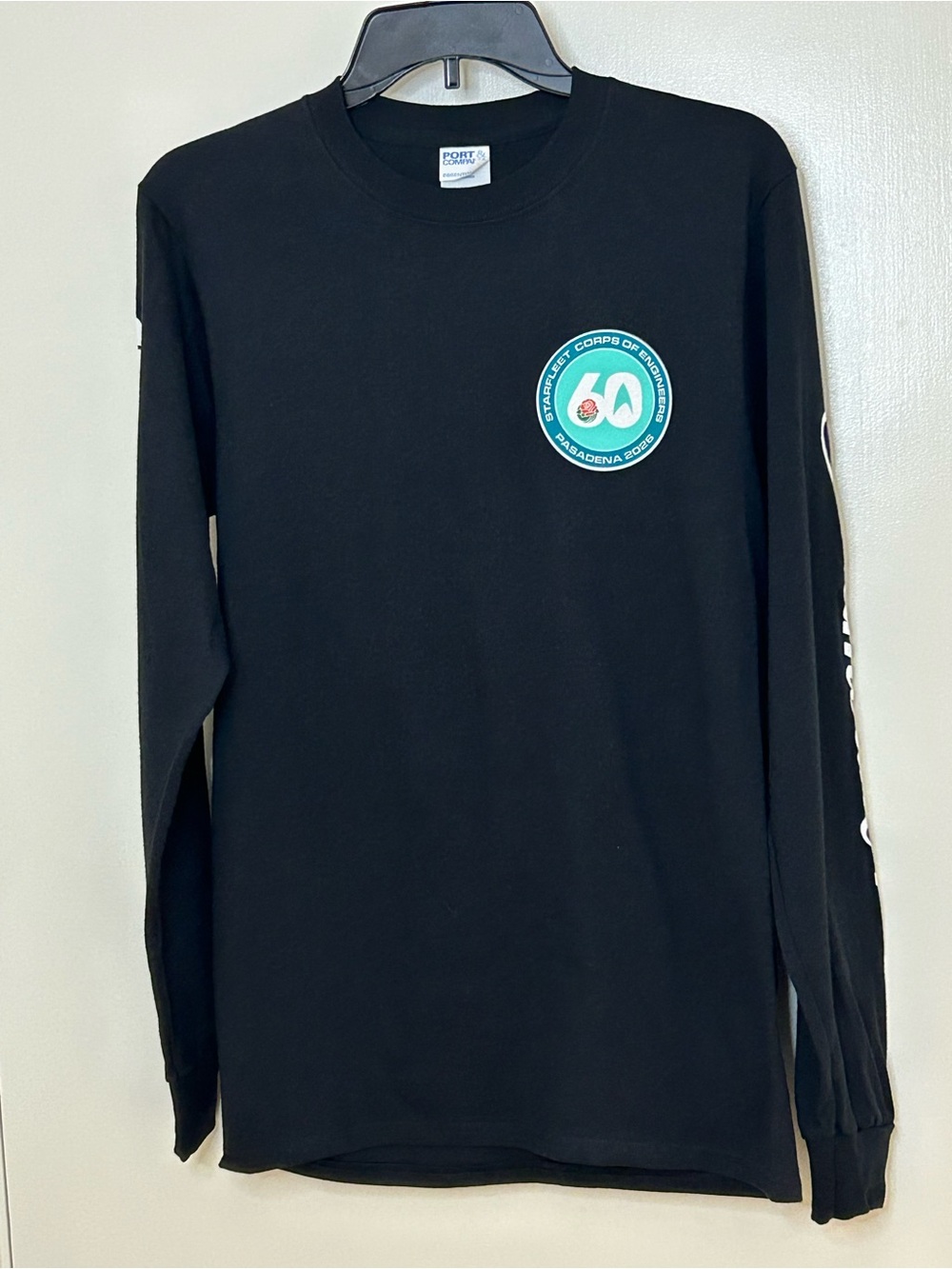 Star Trek Black Long Sleeve Tee, 60 Year Anniversary Rose Bowl Parade 2026